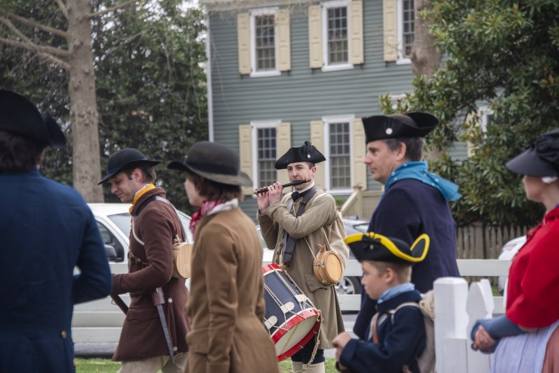 Ryan Schwartz, second from left, leads historic interpreters during the 2025 Hearty in the Cause event. SUBMITTED PHOTO